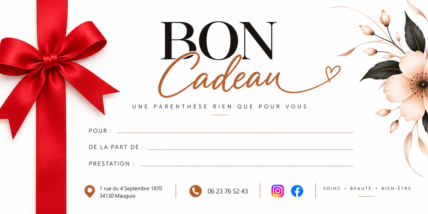 Bon cadeau beauté et bien-être Casa Flora Esthetika à Mauguio